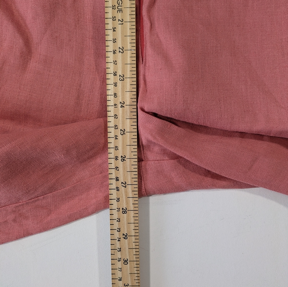 NWT Oda Lux 100% Linen Sleeveless Belted Jumpsuit Dusty Rose 36 - Picture 8 of 15